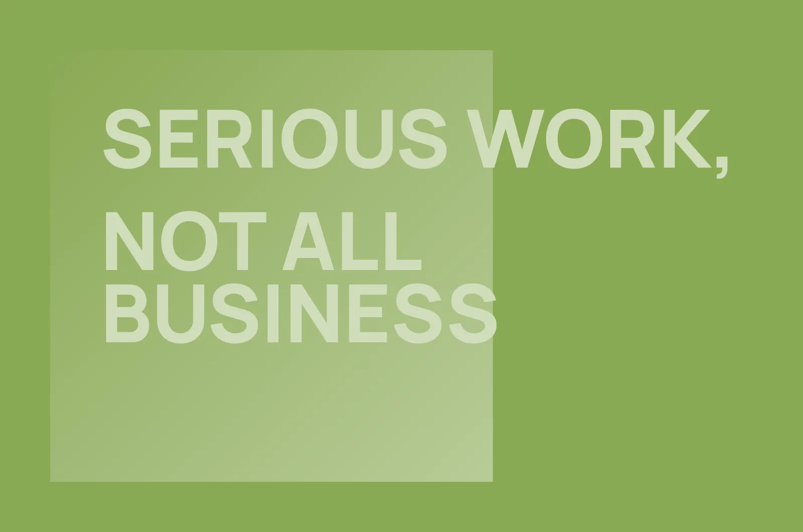 Graphic: Serious work, not all business